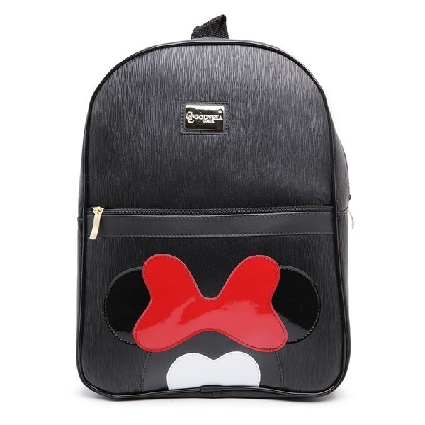 Mochila Grande Feminina Escolar Fashion Moderna Reforçada Minnie Preta - Gouveia Costa 