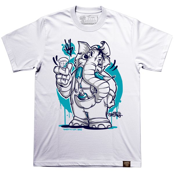 Camiseta MAMUTE - Branca - Graffiti com Café