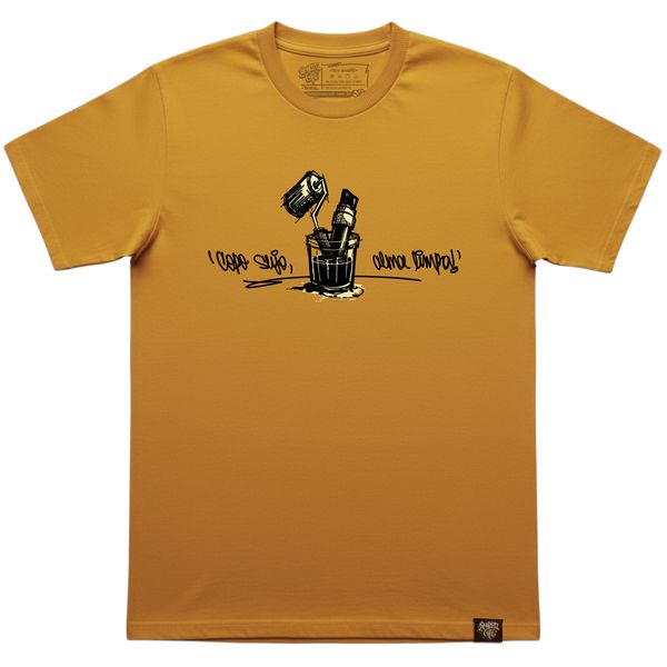 Camiseta COPO SUJO - Mostarda - Graffiti com Café