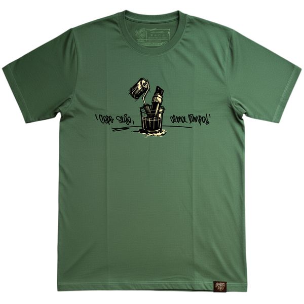 Camiseta COPO SUJO - Oliva - Graffiti com Café