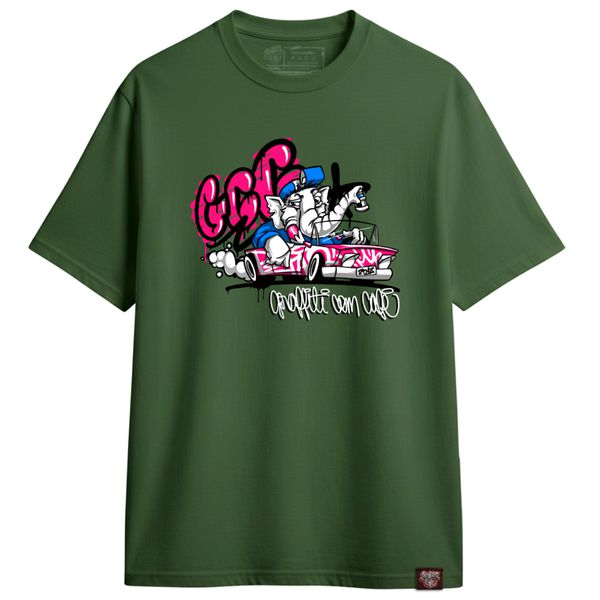 Camiseta FUGAZ - Oliva - Graffiti com Café