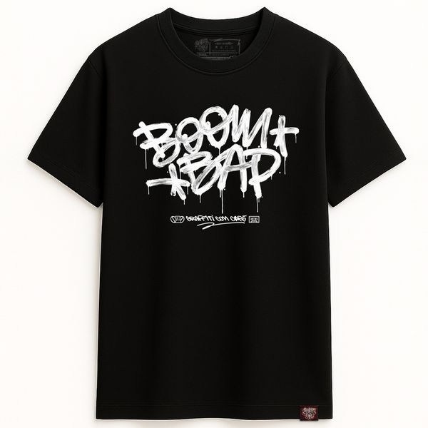Camiseta BOOM BAP - Preta - Graffiti com Café