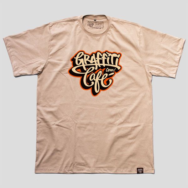 Camiseta GRAFFITI COM CAFÉ - Bege - Graffiti com Café