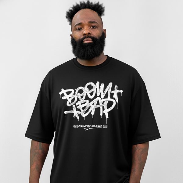 Camiseta BOOM BAP - Preta - Graffiti com Café