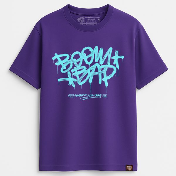 Camiseta BOOM BAP - Roxa - Graffiti com Café