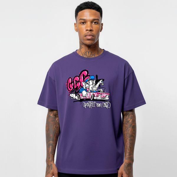 Camiseta FUGAZ - Roxa - Graffiti com Café