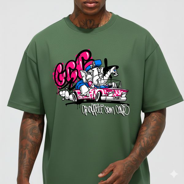 Camiseta FUGAZ - Oliva - Graffiti com Café