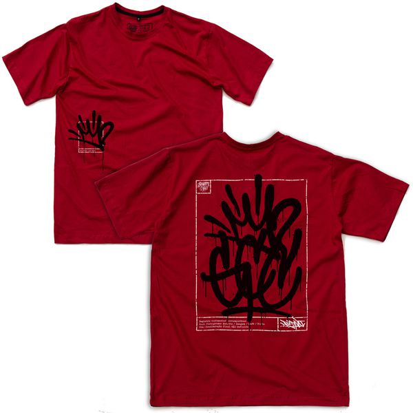 Camiseta PICTOTAG Graffiti com Café - Vermelha