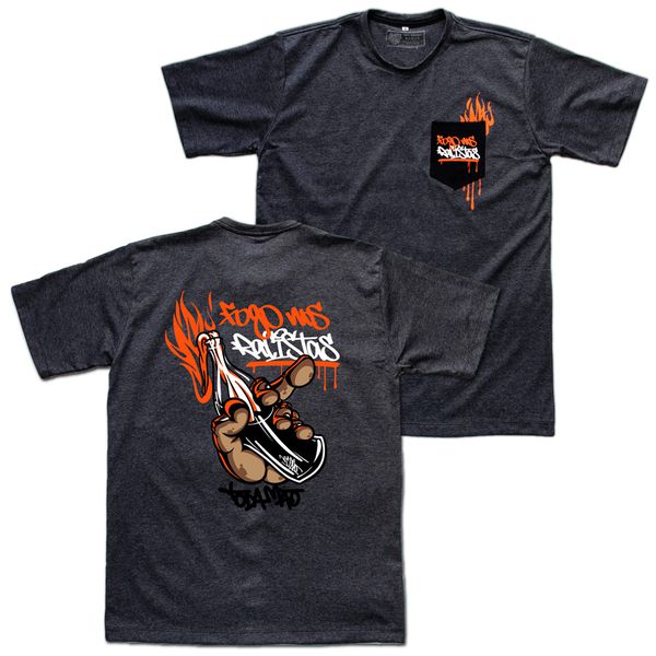Camiseta TM Fogo nos Racistas - Chumbo