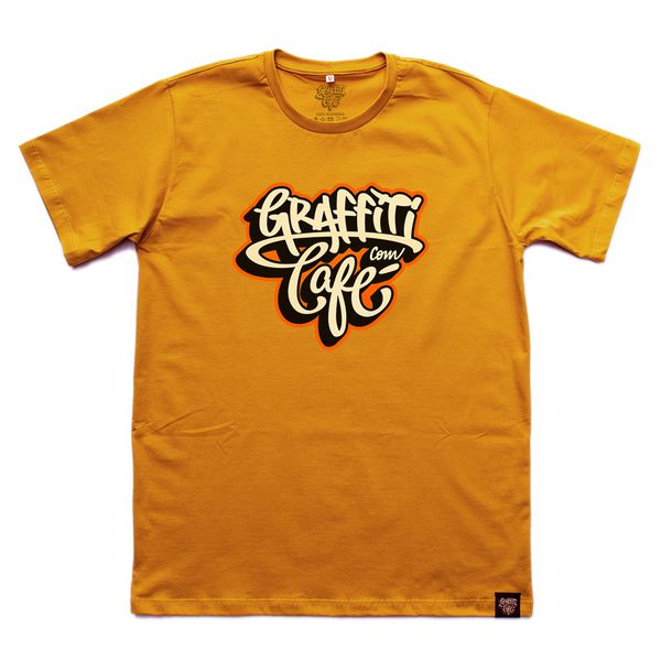 Camiseta Graffiti com Café - Mostarda - Graffiti com Café