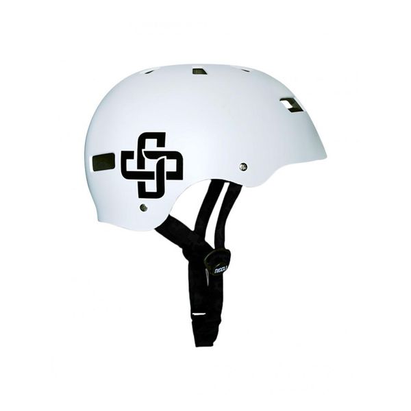 CAPACETE BRANCO FOSCO FITA PRETA IRON PROFISSIONAL