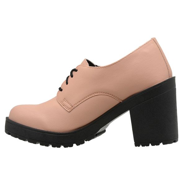 Sapato Scarpin Oxford St fani Nude Sola Preta