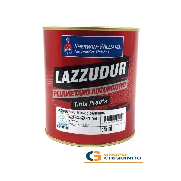 TINTA AUTOMOTIVA PU BRANCO BANCHISA 675ml (SEM CATALISADOR) LAZZUDUR SW