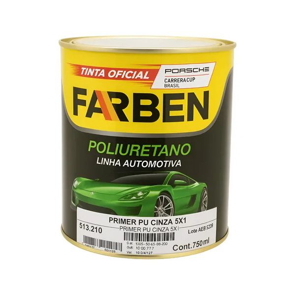 PRIMER PU 513510 HS 5 X 1 CINZA 750ML FARBEN