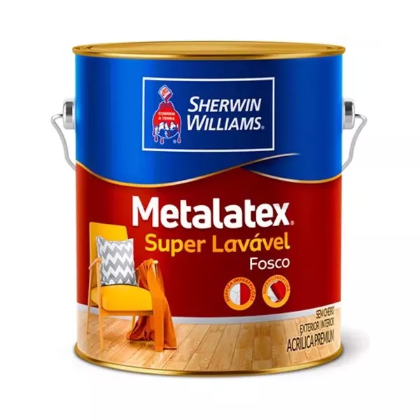 TINTA ACRÍLICA PREMIUM FOSCO SUPER LAVÁVEL CONCRETO 3,6L METALATEX SW