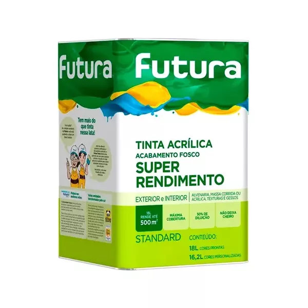 TINTA LATEX STANDARD BRANCO 18L FUTURA