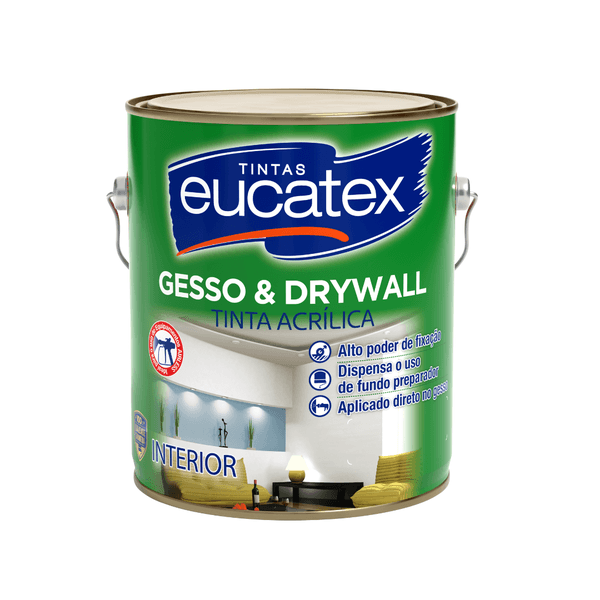 EUCATEX GESSO E DRYWAL BRANCO FOSCO 3,6L