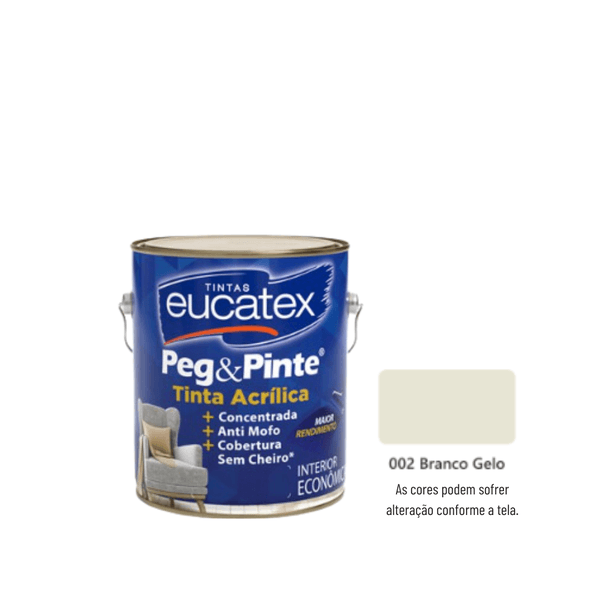 EUCATEX PEG & PINTE BRANCO GELO ACRI 3,6L