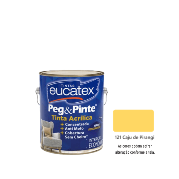 EUCATEX PEG & PINTE TINTA ACR CAJU DE PIRANGI 3,6 L