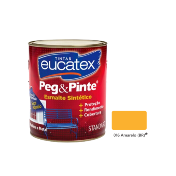 EUCATEX PEG & PINTE ESM BRIL AMARELO 3,6 L