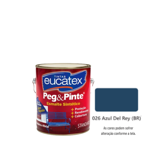 EUCATEX PEG & PINTE ESM BRIL AZUL DEL REY 3,6 L