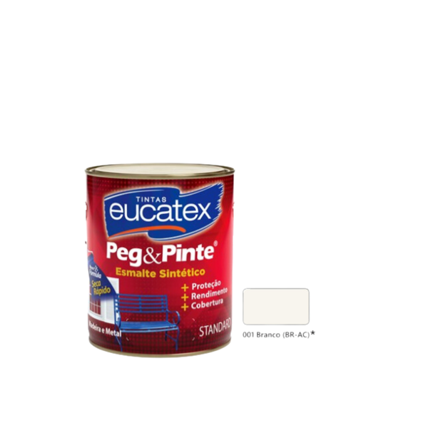 EUCATEX PEG & PINTE ESM BRIL BRANCO 900 ML