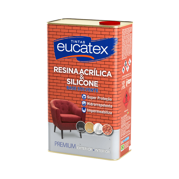 EUCATEX RESINA ACRILICA BASE DE SOLVENTE 5L INCOLOR