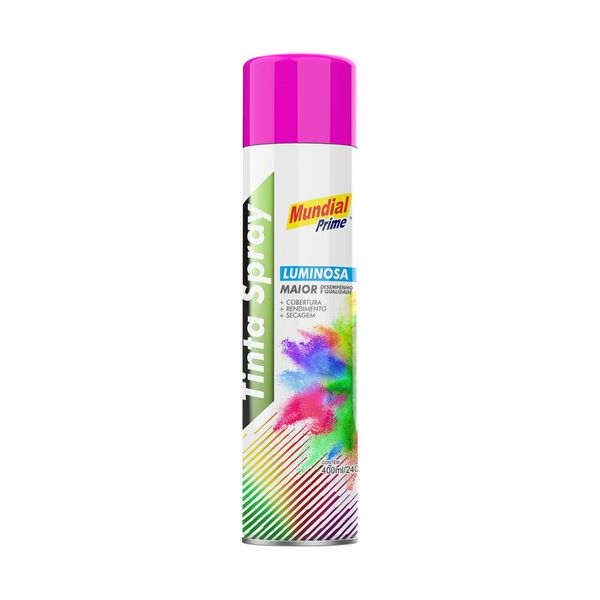 MUNDIAL PRIME TINTA SPRAY 400ML LUMINOSA PINK