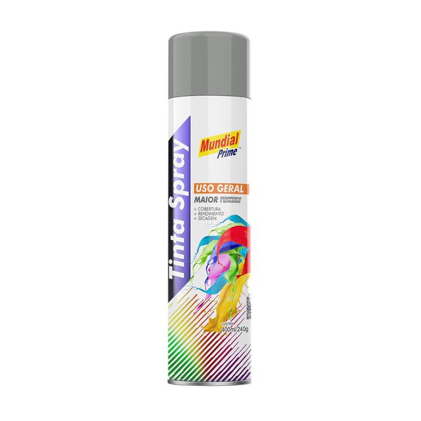 MUNDIAL PRIME TINTA SPRAY 400ML UG CINZA MEDIO