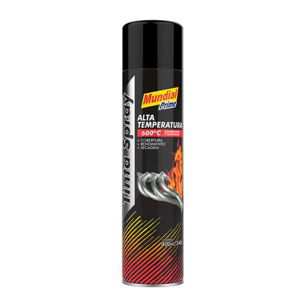 MUNDIAL PRIME TINTA SPRAY 400ML ALTA TEMPERATURA PRETO FOSC