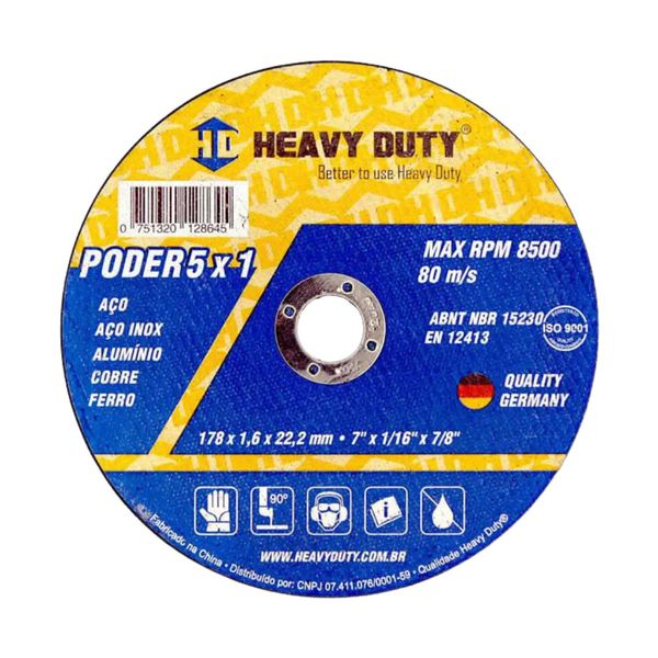 HEAVY DUTY DISCO CORTE ECOINOX 7P 177,8X1,6X22,2MM