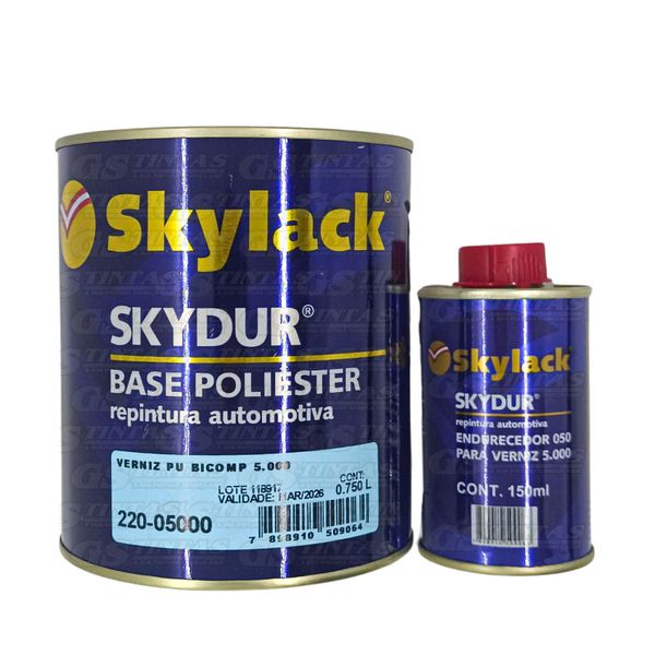 SKYLACK KIT VERNIZ PU 5000+ENDURECEDOR 050 750ML+150ML 5:1