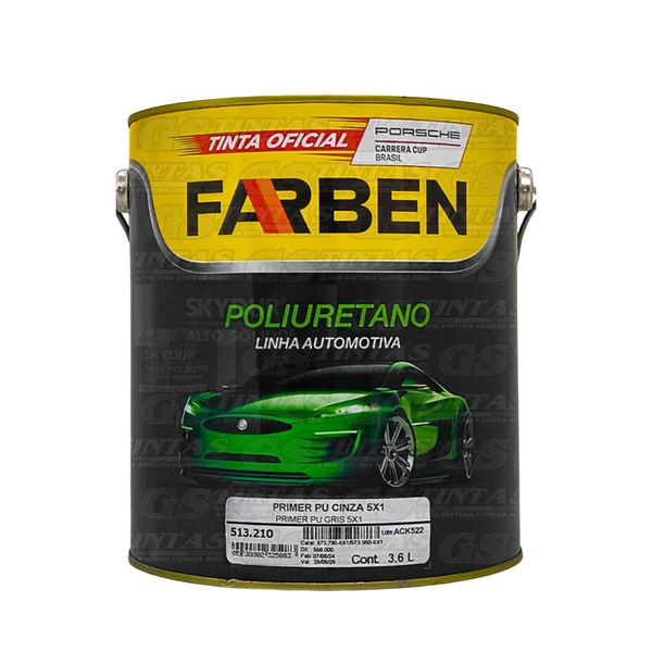 FARBEN PRIMER PU 5X1 CINZA 3600ML