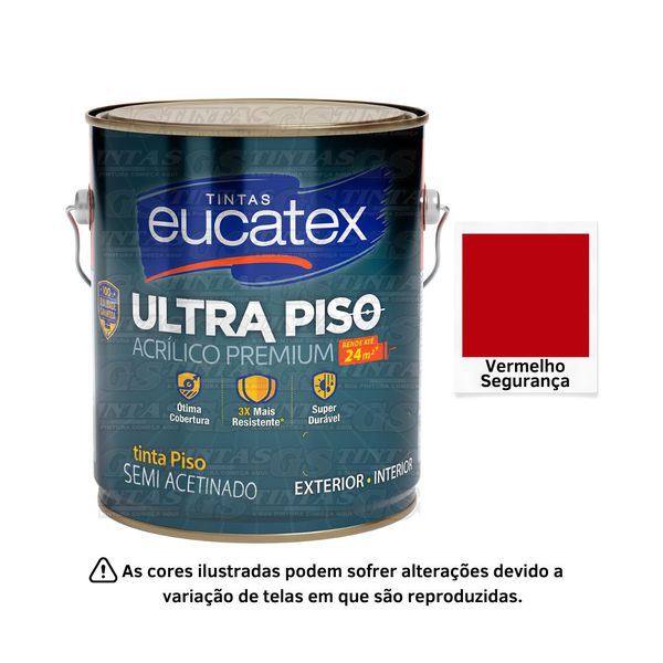 EUCATEX ULTRA PISO ACRI PRE VERMELHO SEGURANCA 3,6L