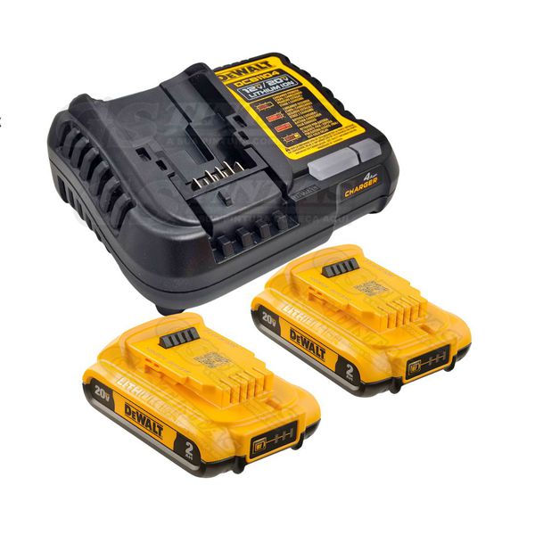 DEWALT DCB203C2-BR KIT 02 BATERIAS 2AH 20V + CARREGADOR BIVOLT