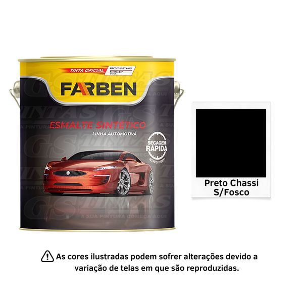 FARBEN ESM SINTETICO PRETO CH S/FOSCO 900ML