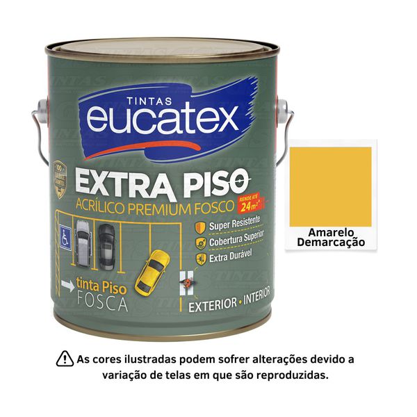EUCATEX EXTRA PISO ACRI PRE FOSCO AMARELO DEMARCAÇÃO 3,6L