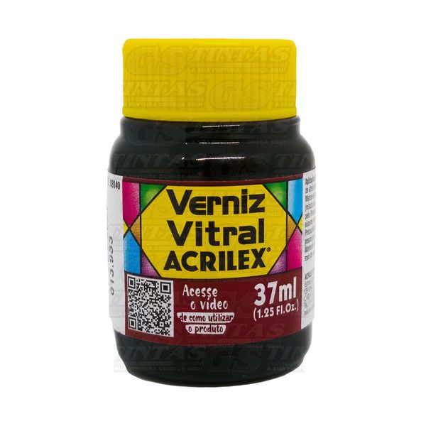 ACRILEX VERNIZ VITRAL 37ML VERMELHO FOGO