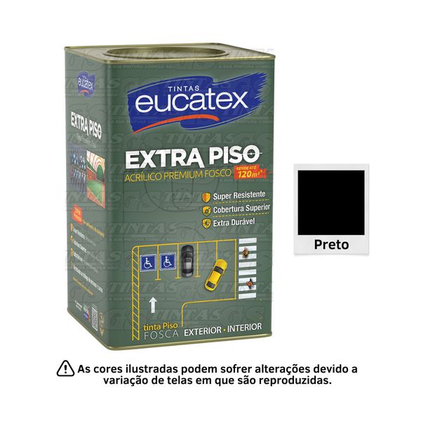 EUCATEX EXTRA PISO PRETO 18L