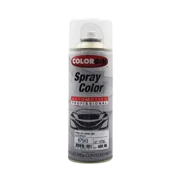 COLORGIN SPRAY COLOR VERNIZ RAP ALTO BRILHO 400ML