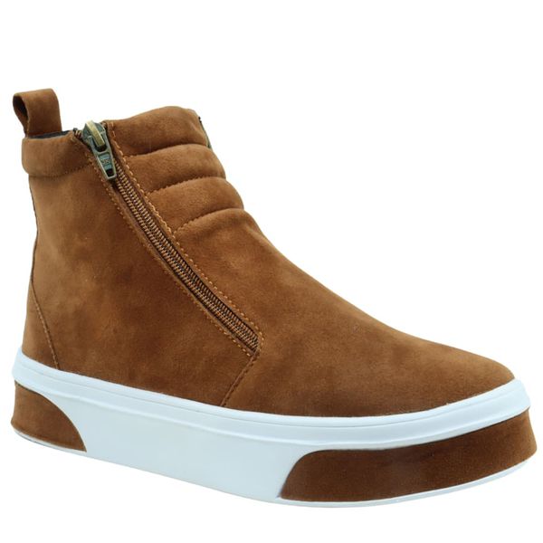 Tênis Botinha Feminina Leve em Camurça 203-GG Caramelo GuGi