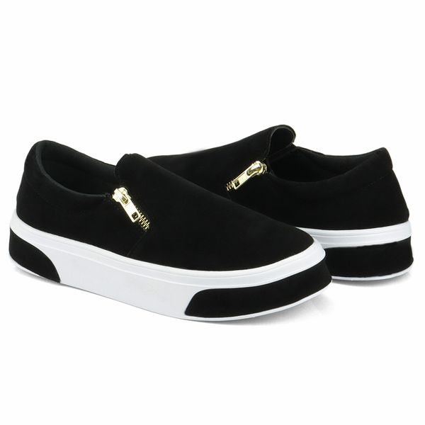 Slip on solado sale preto