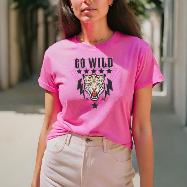 Camiseta Feminina Onça T-shirt Tigre - Rosa