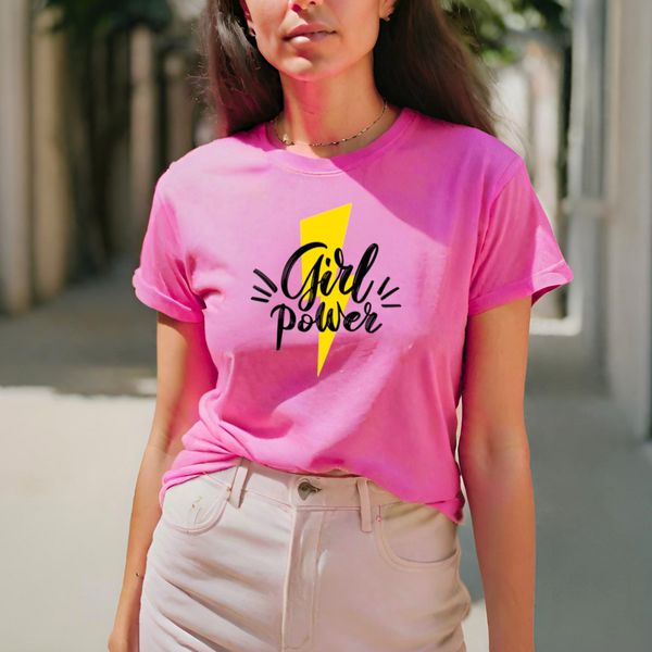 Girl power t shirt plus size on sale