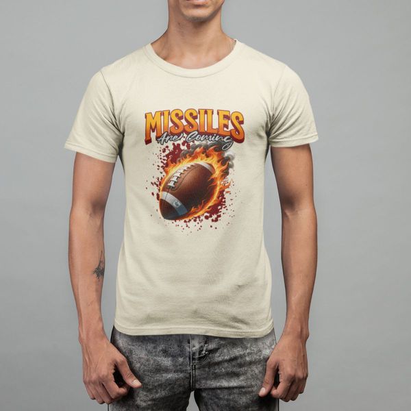 Camiseta Básica Masculina Bola Futebol Americano 100% Algodão Premium - Off White