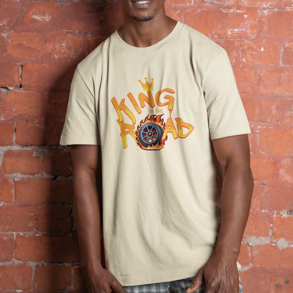 Camiseta Básica Masculina Rei Da Estrada 100% Algodão Premium - Off White