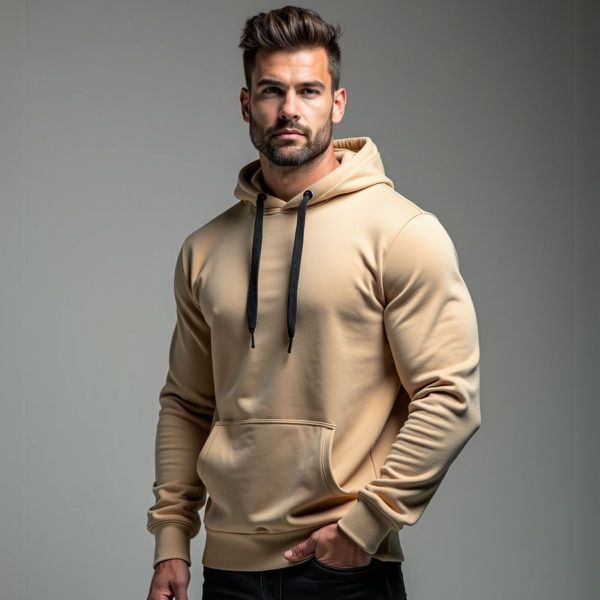 Moletom Canguru Unissex GuGi Com Capuz MLT01-LISO - Caqui
