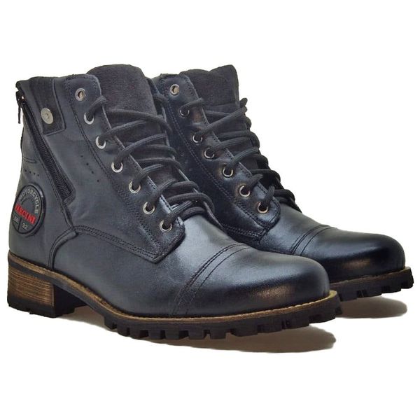 Bota Coturno Casual Preto Masculino 767 Em Couro