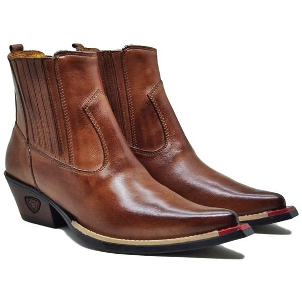 Bota Texana Látego Telha Masculina Country Bico Fino Couro Exótica