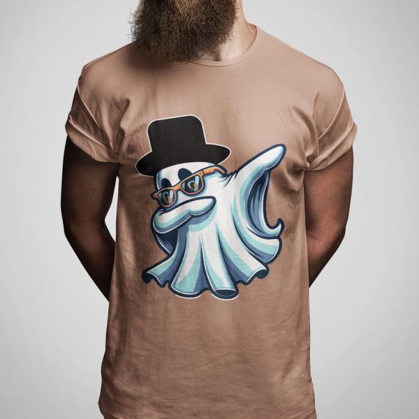 Camiseta Básica Masculina Fantasma De Cartola Ghost 100% Algodão Premium - Caqui